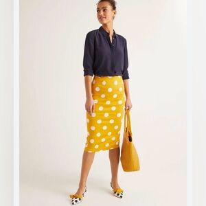 Boden  Polka Dot Cotton Skirt Lined US 14